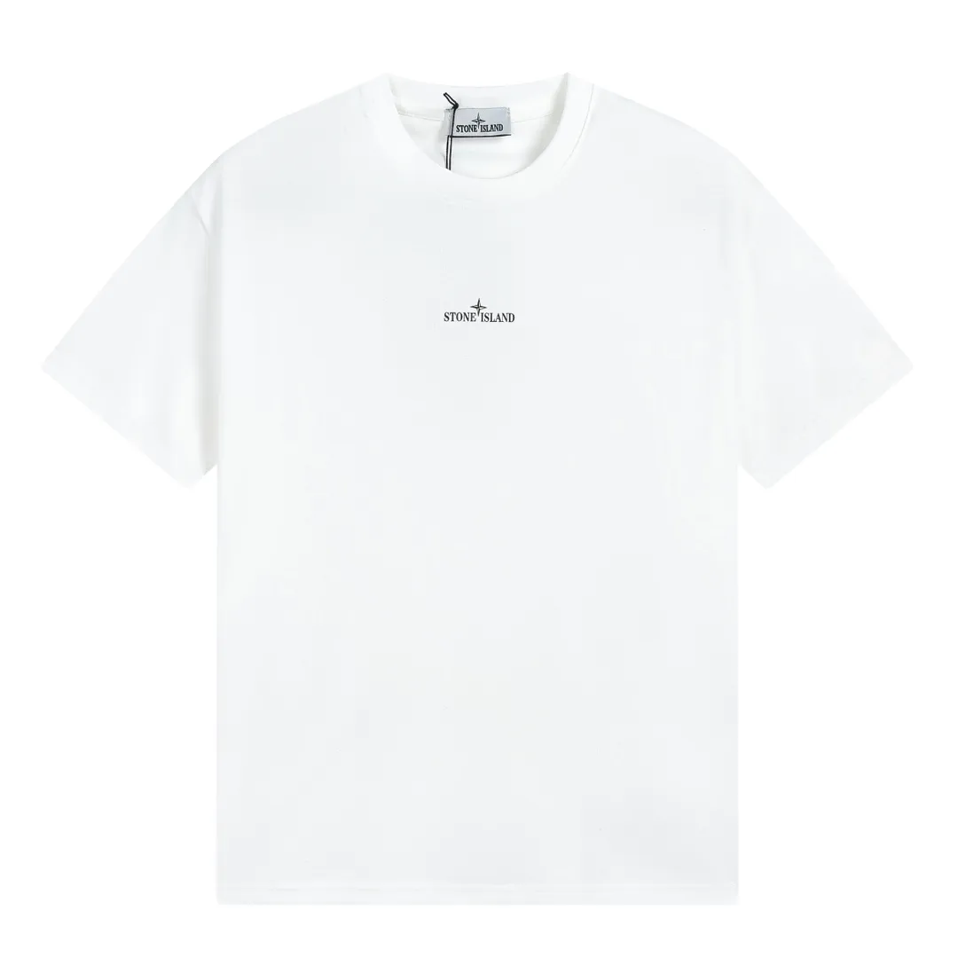 W661#P110💰 [Stone lsland/Stone Island summer patchwork logo printed short-sleeved T-shirt] ⚠️[Original creation with high control of details] - Made of 230g combed cotton 32-count double yarn, soft and comfortable to the touch, sweat-absorbent and breathable. - Simple, basic and versatile style, original single quality, the first choice for couples. - Made in a large factory, four needles and five threads on the shoulder, neat alignment, high quality workmanship. - Same style for men and women, very versatile One piece by hand, the details are clearly visible. Color: Black White Size: M L